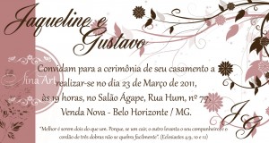 Convites para Noivado 2013