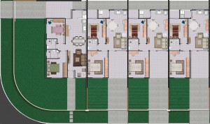 Plantas de Casas Térreas Geminadas