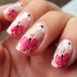 Unhas Decoradas com Borboletas