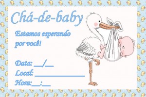 Convites simples Chá de Bebê