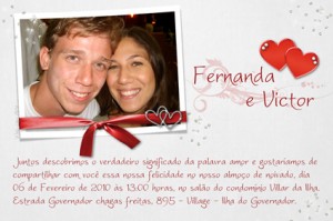Convites para Noivado 2013