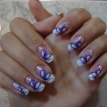 Unhas Decoradas com Borboletas