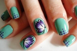 Unhas Decoradas com Borboletas