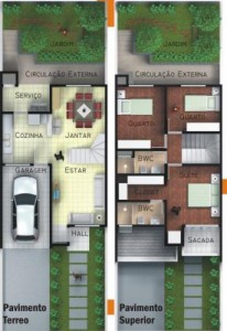 Plantas de Sobrados Pequenos