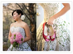 Vestido de Noiva de Croche