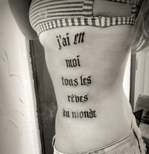 Tatuagens com Frases em Francês