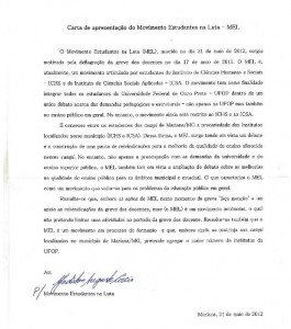 Carta de Apresentação