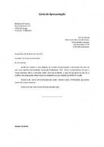 Carta de Apresentação