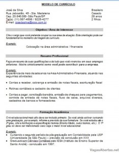 Modelos de Currículos 2014 Prontos