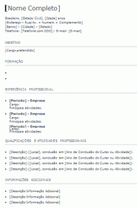 Currículos Prontos para Imprimir e Preencher