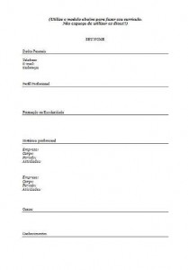 Currículos Prontos para Imprimir e Preencher