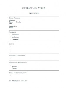 Currículos Prontos para Imprimir e Preencher