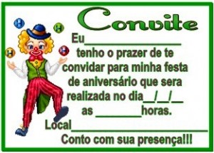 Convites de Aniversário