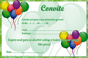 Convites de Aniversário