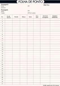 Folha de Ponto para Imprimir