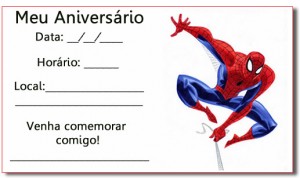 Convites de Aniversário masculino