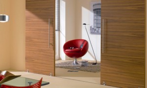 Porta de correr de madeira