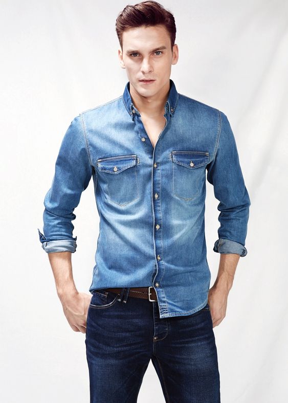 Camisas Jeans Masculinas Moda 2022