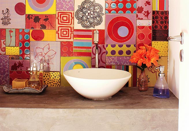 banheiros coloridos perfeitos