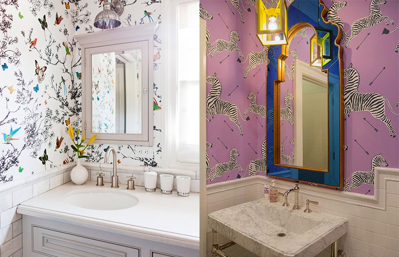 banheiros coloridos vintage