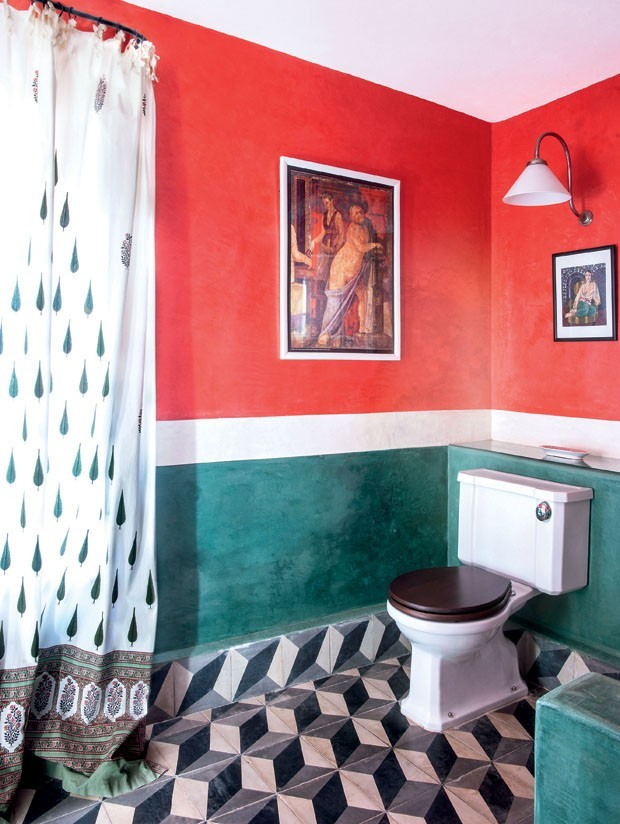 como decorar banheiros coloridos