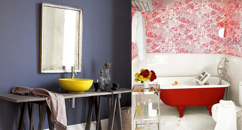 decoracao banheiros coloridos